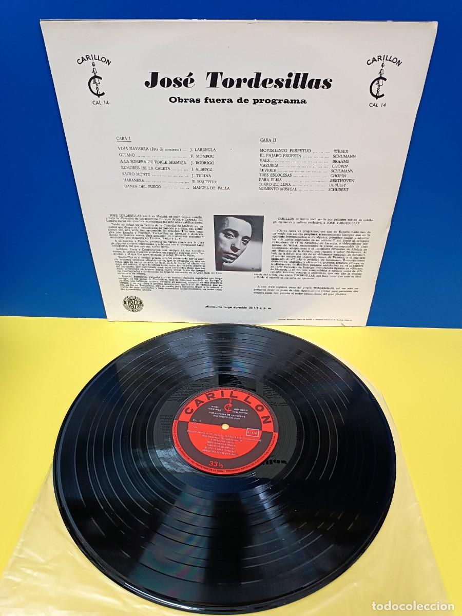Discos de vinilo: JOSE TORDESILLAS - OBRAS FUERA DE PROGRAMA - DISCO DE VINILO - CARILLON - Foto 2