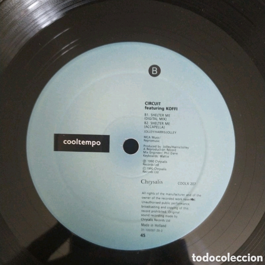 Discos de vinilo: Maxi single Circuit Featuring Koffi. Shelter Me - Foto 4