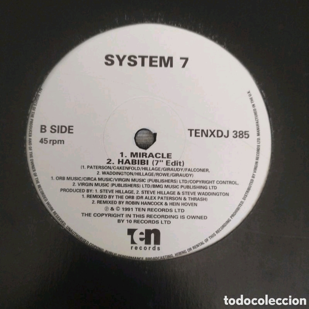 Discos de vinilo: Maxi single System 7. Habibi - Foto 4