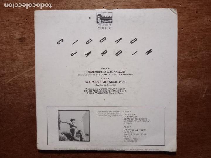 Discos de vinilo: Ciudad Jard&iacute;n - Emmanuelle + sector de agitadas - Foto 2