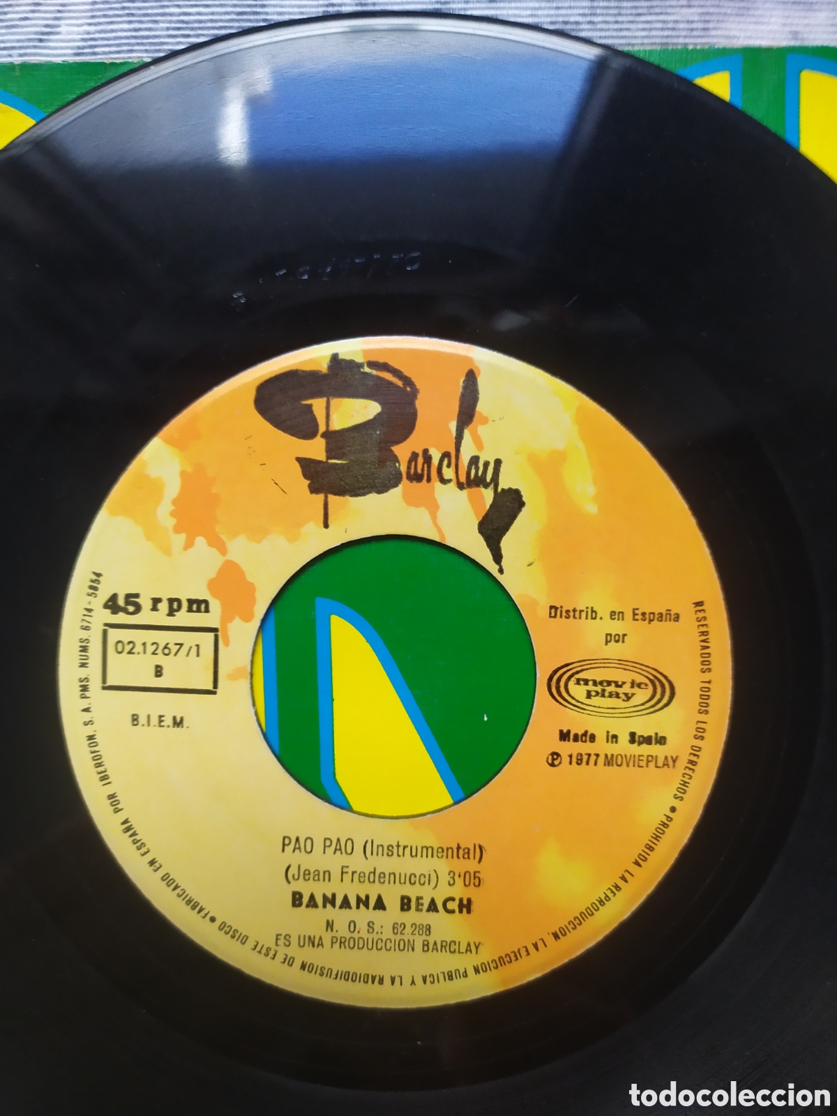Discos de vinilo: Single PAO PAO. Banana Beach - Foto 4