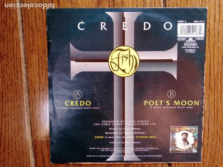 Discos de vinilo: Fish - credo + poets moon - Foto 2