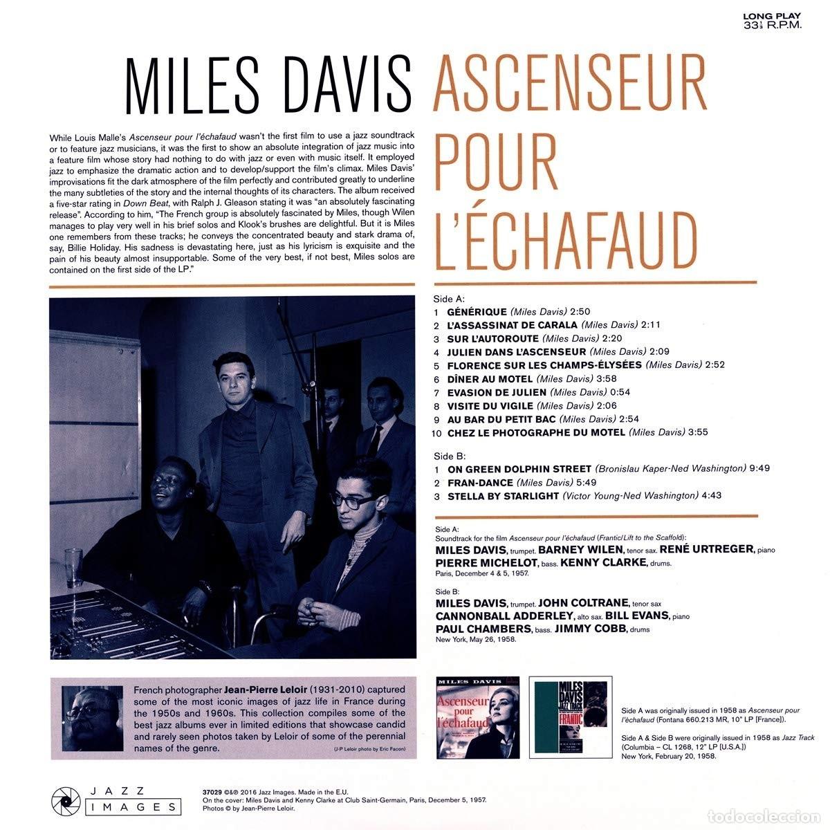 Discos de vinilo: Miles Davis &ndash; Ascenseur Pour L&Eacute;chafaud - Foto 3