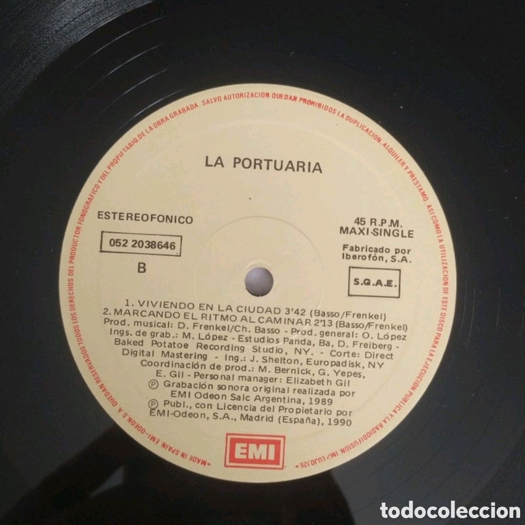 Discos de vinilo: Maxi single La Portuaria. Palabras de amor - Foto 4