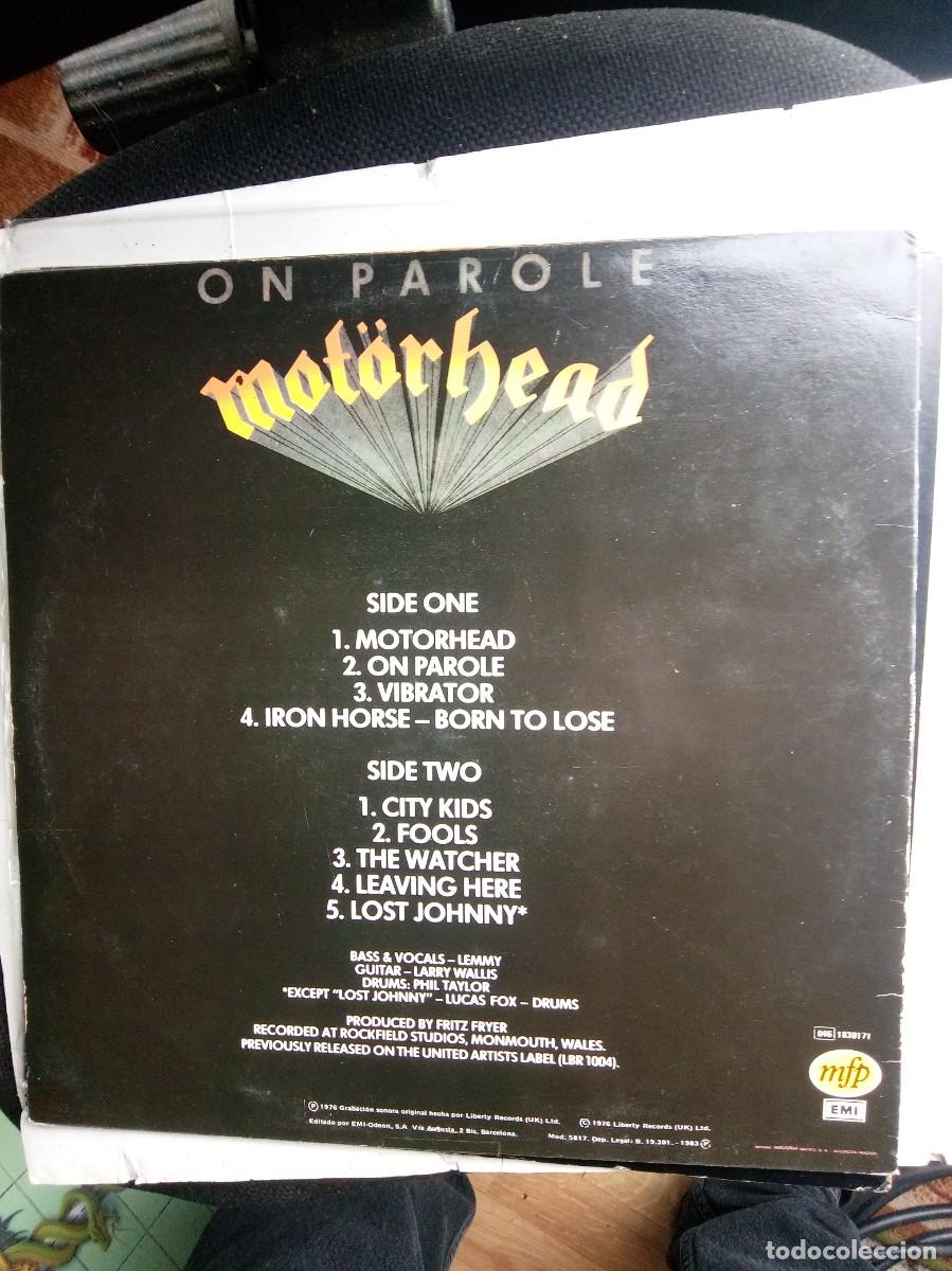 Discos de vinilo: motorhead on parole lp 1983 - Foto 2