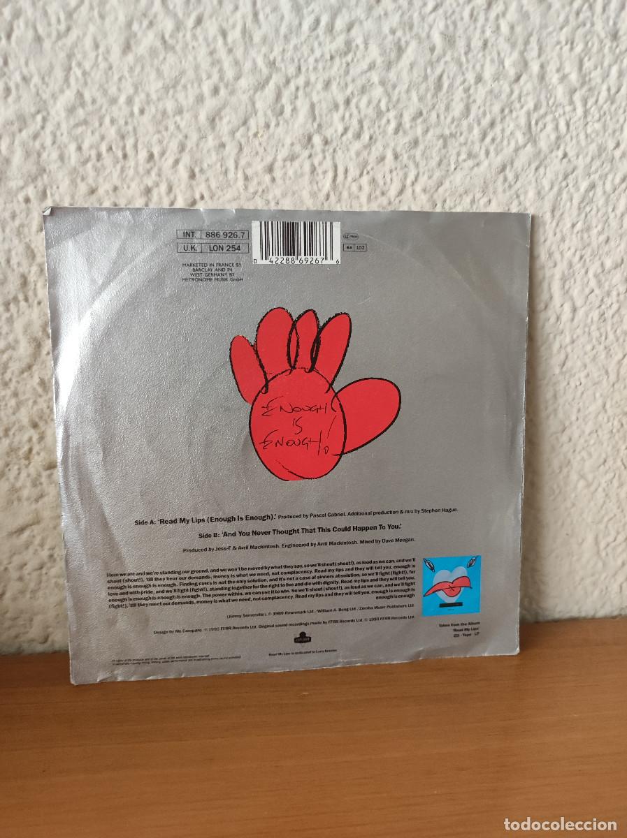 Discos de vinilo: Jimmy Somerville &ndash; Read My Lips - Foto 2