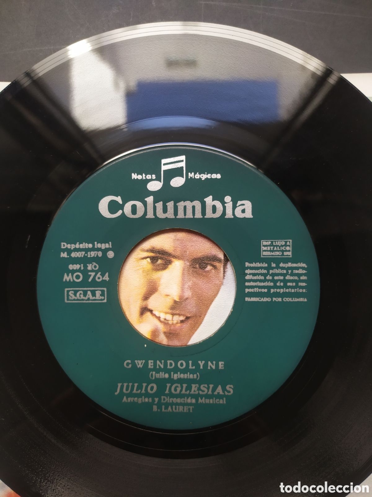 Discos de vinilo: Single Julio Iglesias. Gwendolyne / Bla, Bla, bla - Foto 3