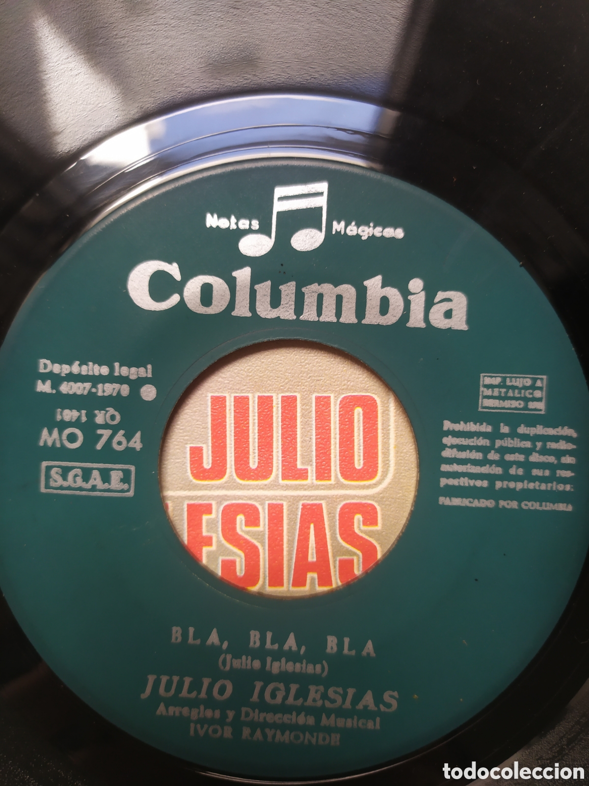 Discos de vinilo: Single Julio Iglesias. Gwendolyne / Bla, Bla, bla - Foto 4