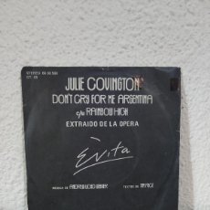 Discos de vinilo: JULIE COVINGTON – DON'T CRY FOR ME ARGENTINA