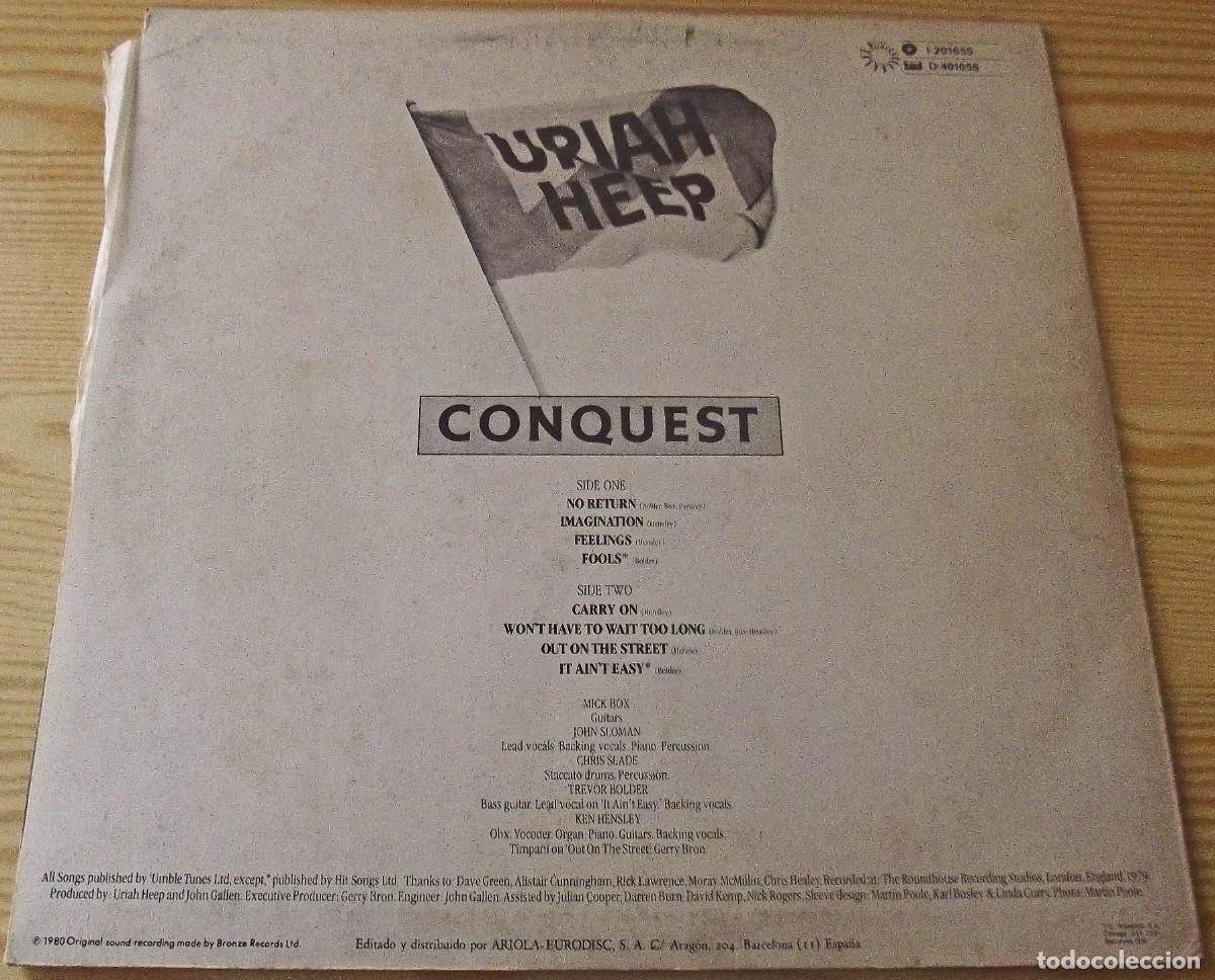 Discos de vinilo: LP Uriah Heep conquest - Foto 2