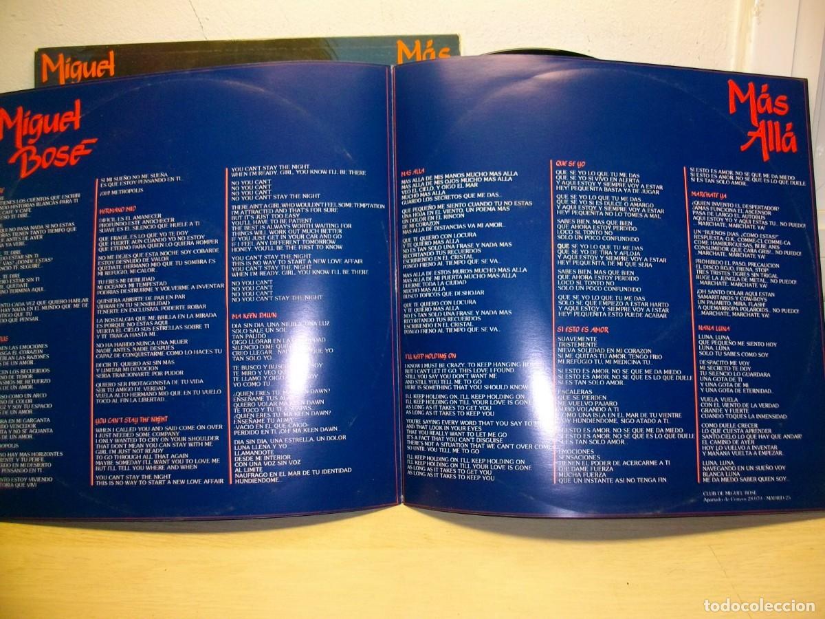 Discos de vinilo: Miguel Bos&eacute; &ndash; M&aacute;s All&aacute; LP - Foto 2