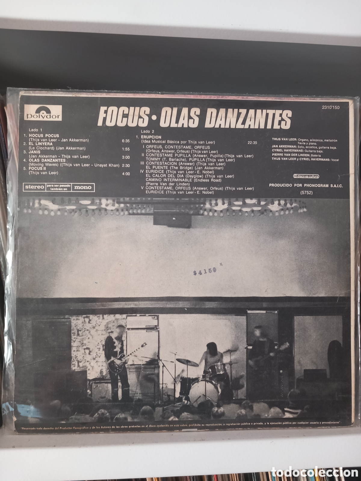 Discos de vinilo: Focus &lrm;&ndash; Moving Waves / Olas Danzantes - lp edic. argentina - Foto 2