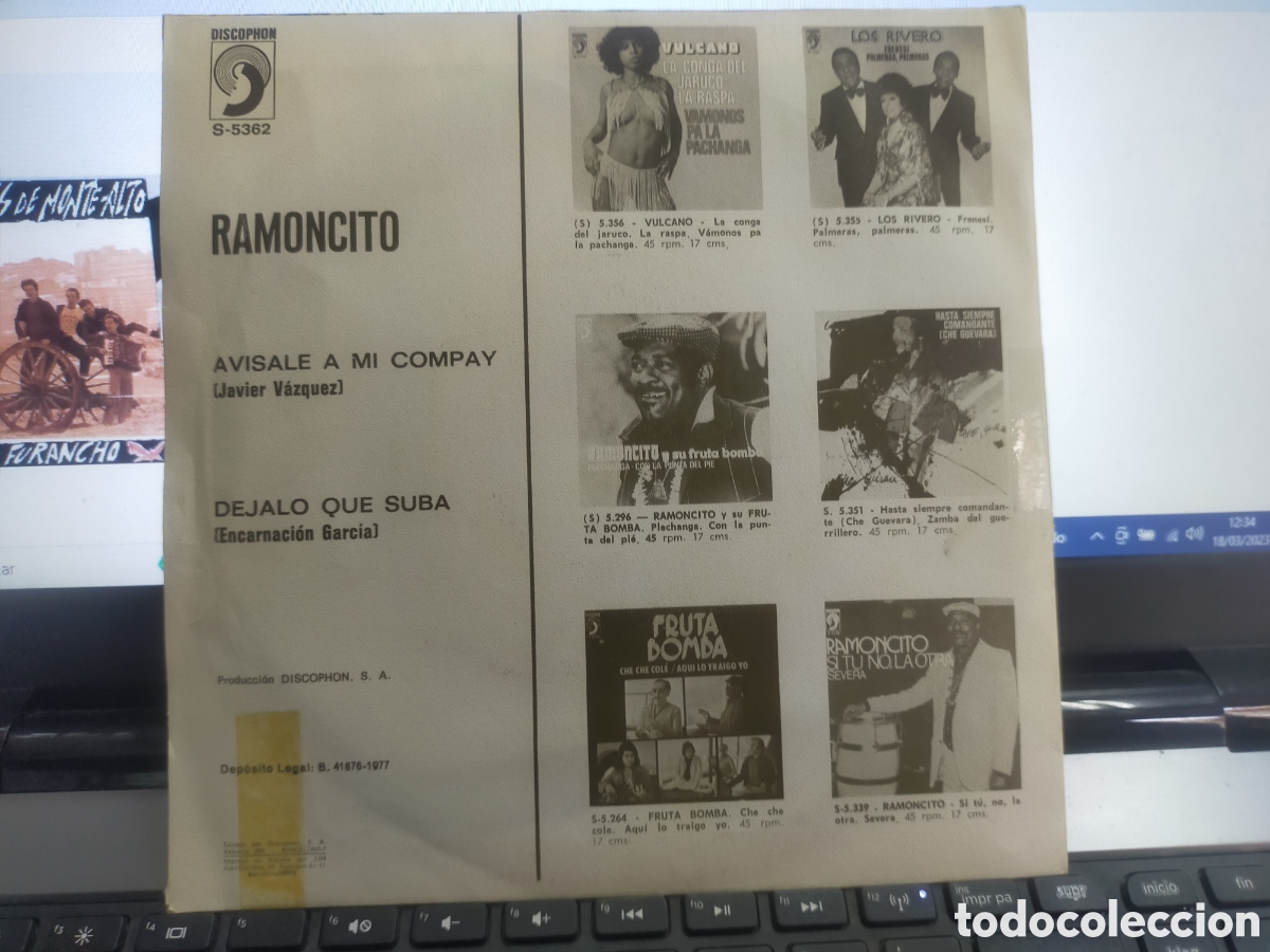 Discos de vinilo: Ramoncito single avisale a mi compay Espa&ntilde;a 1977 - Foto 2