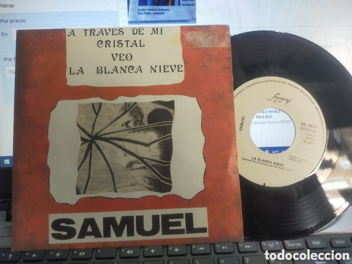 Discos de vinilo: Samuel single la blanca nieve 1990 - Foto 1