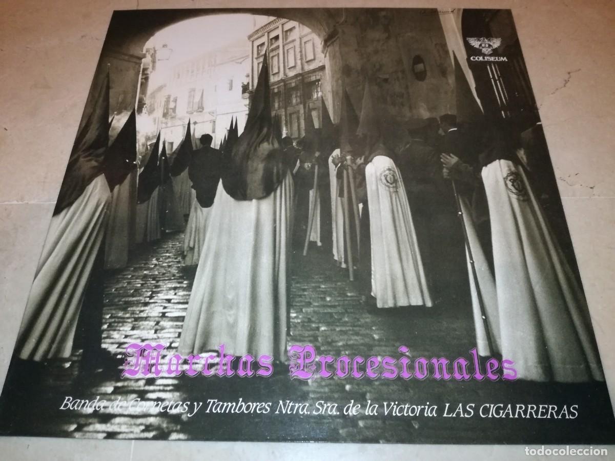 Discos de vinilo: BANDA DE CORNETAS Y TAMBORES NTRA. SRA. DE LA VICTORIA LAS CIGARRERAS-MARCHAS PROCESIONALES-RARO