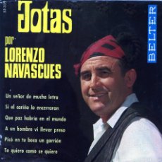 Discos de vinilo: LORENZO NAVASCUES. JOTAS.. Lote 400693204