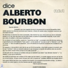 Discos de vinilo: ALBERTO BOURBON: ESTOY AQUÍ / J.E. MOCHI: LA PALABRA.. Lote 400699249
