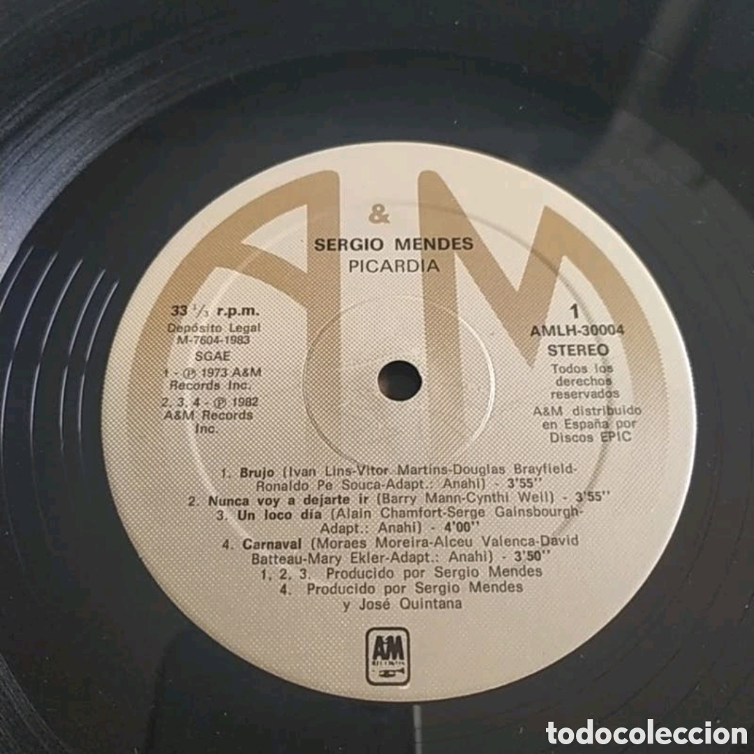 Discos de vinilo: Lp Sergio Mendes. Picard&iacute;a - Foto 3