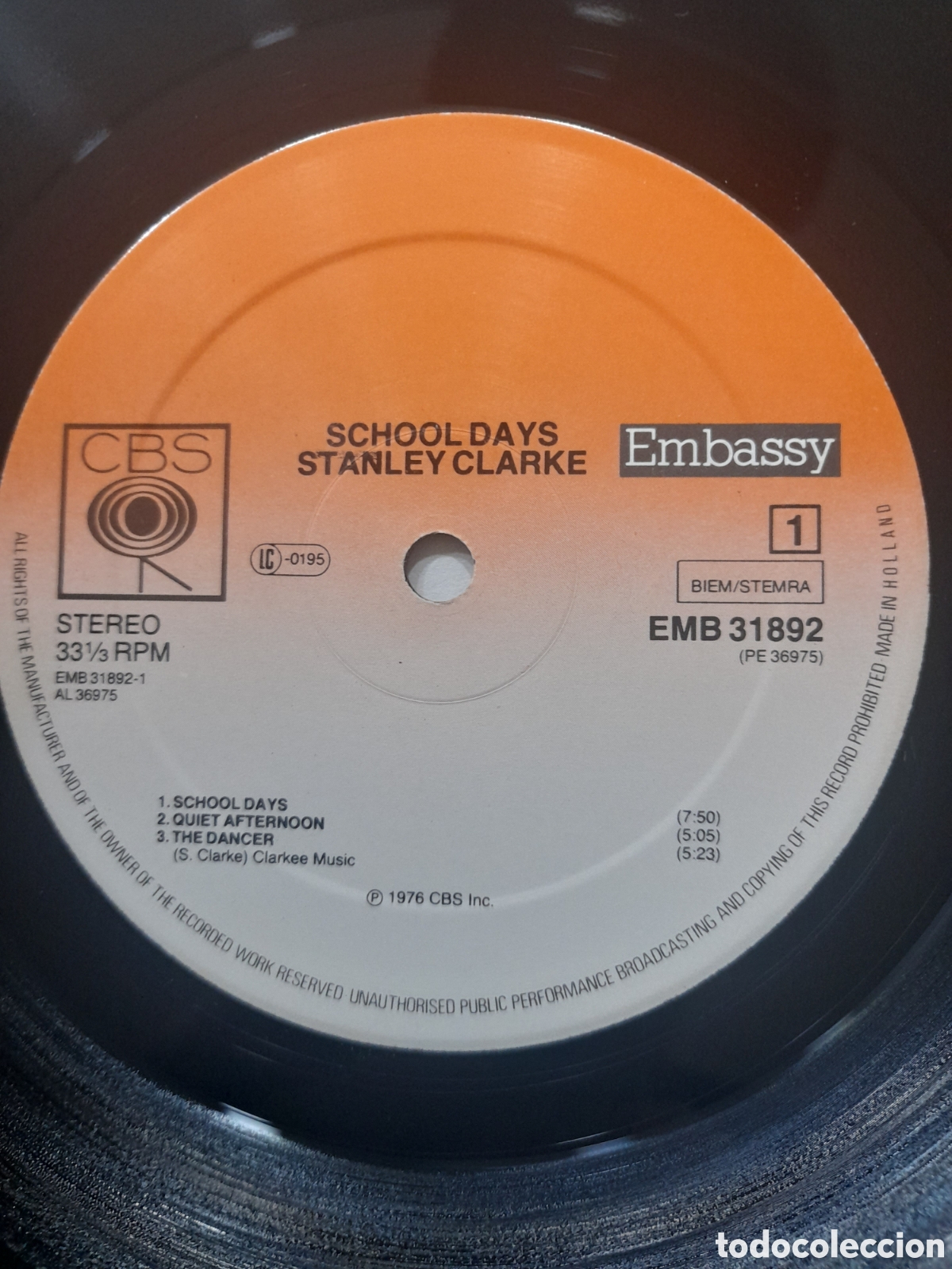 Discos de vinilo: STANLEY CLARKE, SCHOOL DAYS. 1976 - Foto 3
