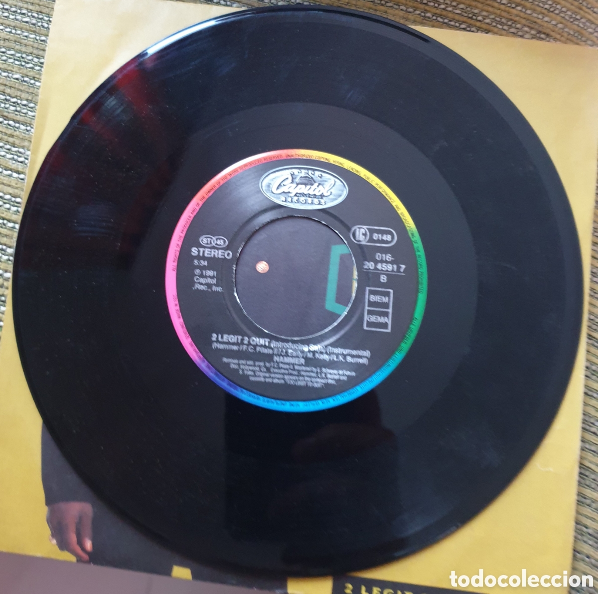 Discos de vinilo: M. C. Hammer - 2 legit 2 quit - Foto 2