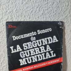 Discos de vinilo: DOCUMENTO SONORO DE LA SEGUNDA GUERRA MUNDIAL