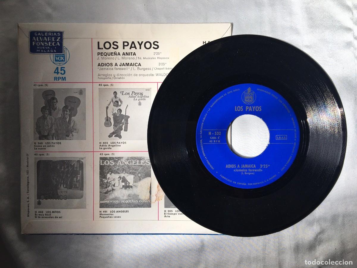 Discos de vinilo: Disco de vinilo single de Los Payos - Foto 2