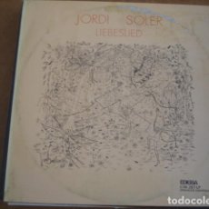 Discos de vinilo: JORDI SOLER LIEBESLIED. Lote 400861589