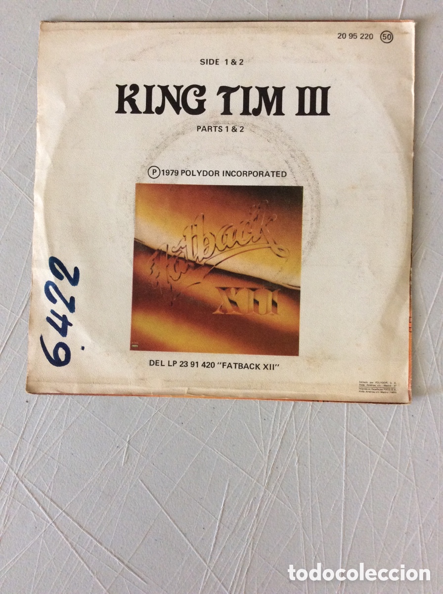 Discos de vinilo: Fatback. King Tim III. Parts 1 & 2 - Foto 2