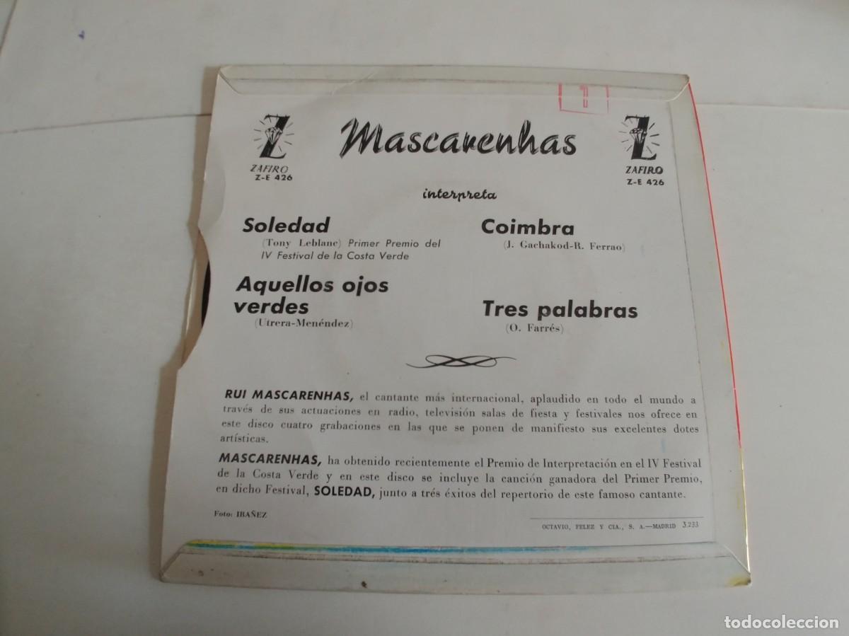 Discos de vinilo: MASCARENHAS-EP SOLEDAD +3 - Foto 2