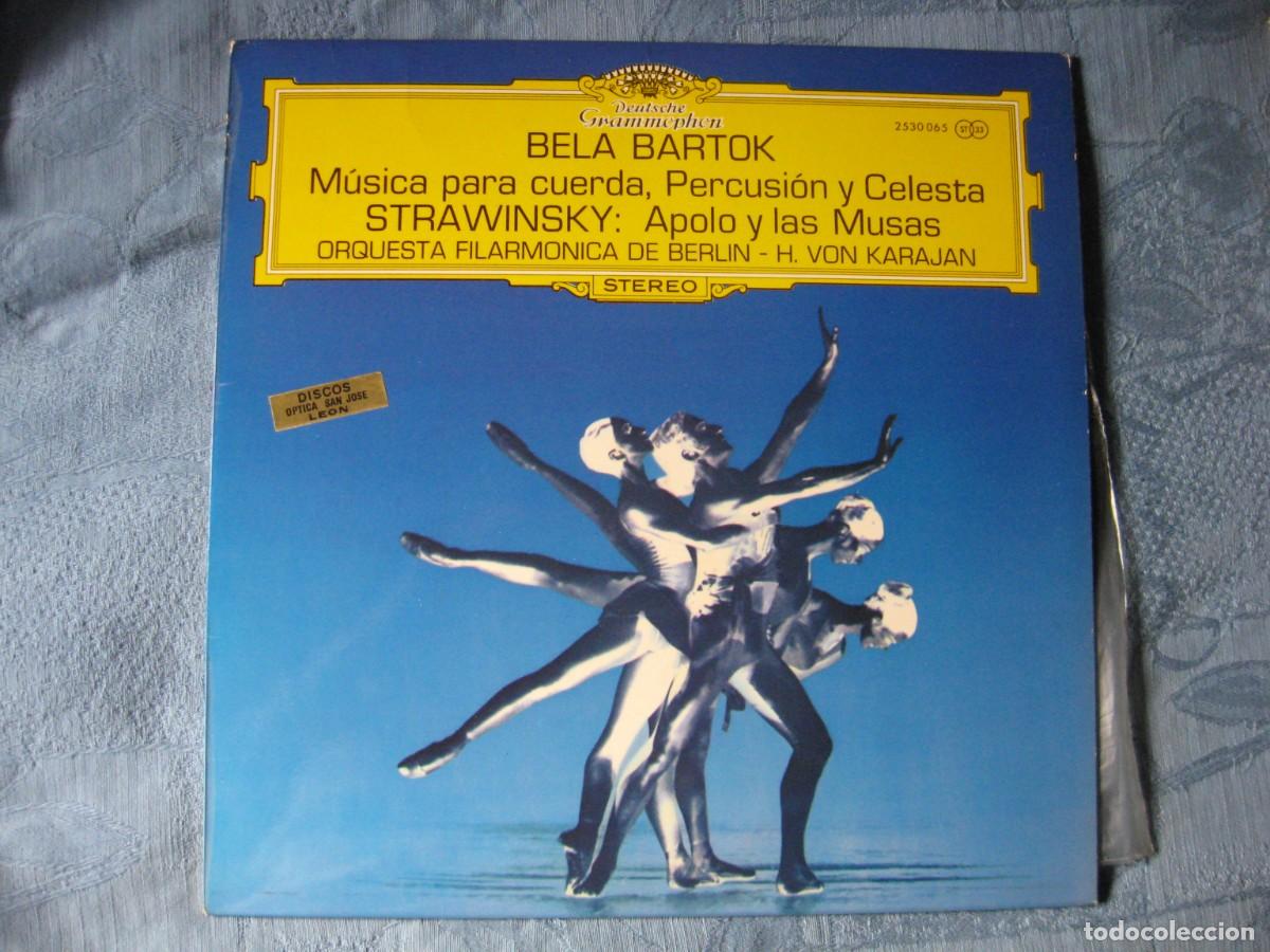 Discos de vinilo: BELA BARTOK Y STRAWINSKY, LP VINILO, PERCUSIO Y CELESTA, APOLO Y LAS MUSAS. - Foto 1