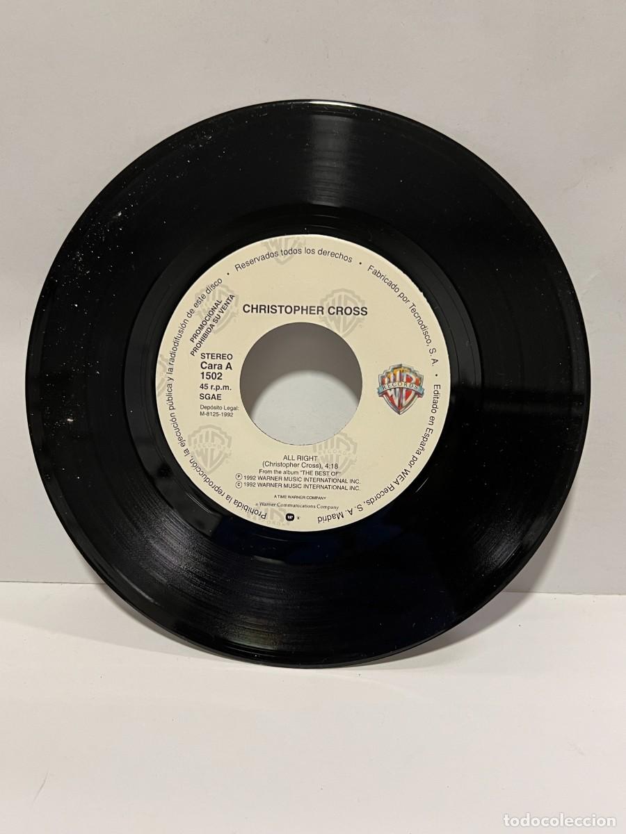 Discos de vinilo: SINGLE - CHRISTOPHER CROSS - ALL RIGHT - WEA RECORDS - MADRID 1992 - Foto 2