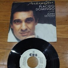 Discos de vinilo: PLACIDO DOMINGO & JHON DENVER - PERHAPS LOVE - SINGLE 1981. Lote 400893619