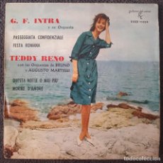 Discos de vinilo: GIAN FRANCO INTRA / TEDDY RENO - EP SPAIN 1963 - COLUMBIA ECCE 75239. Lote 400899329