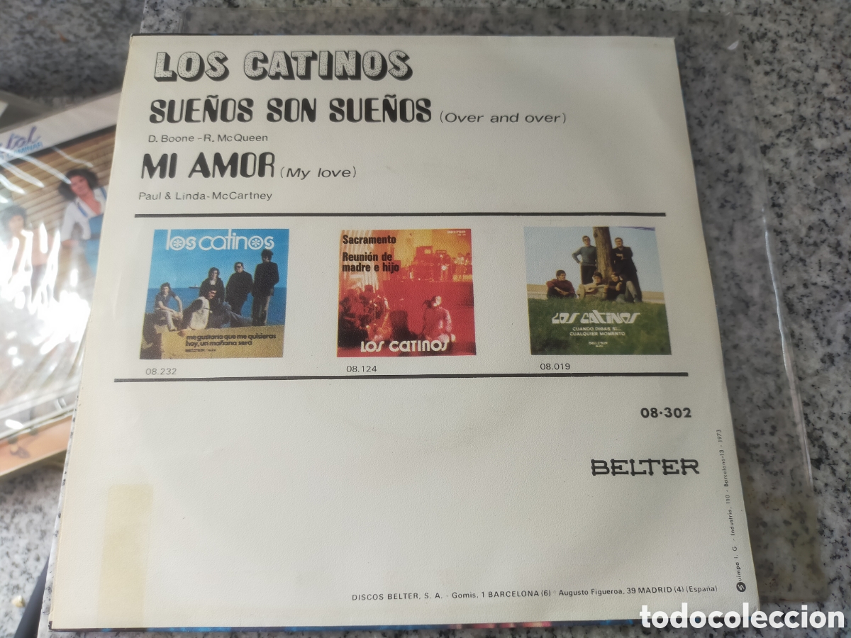 Discos de vinilo: Los catinos single sue&ntilde;os son sue&ntilde;os 1973 /2 - Foto 2