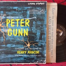 Discos de vinilo: PETER GUNN (BANDA SONORA) HENRY MANCINI VINILO LP ORIGINAL USA. Lote 400918174