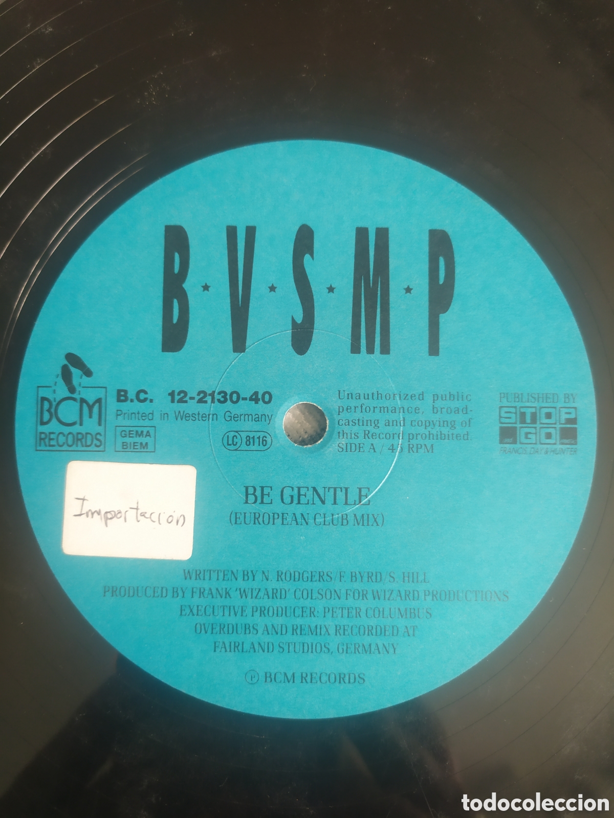 Discos de vinilo: Maxi single BVSMP. Be gentle - Foto 3