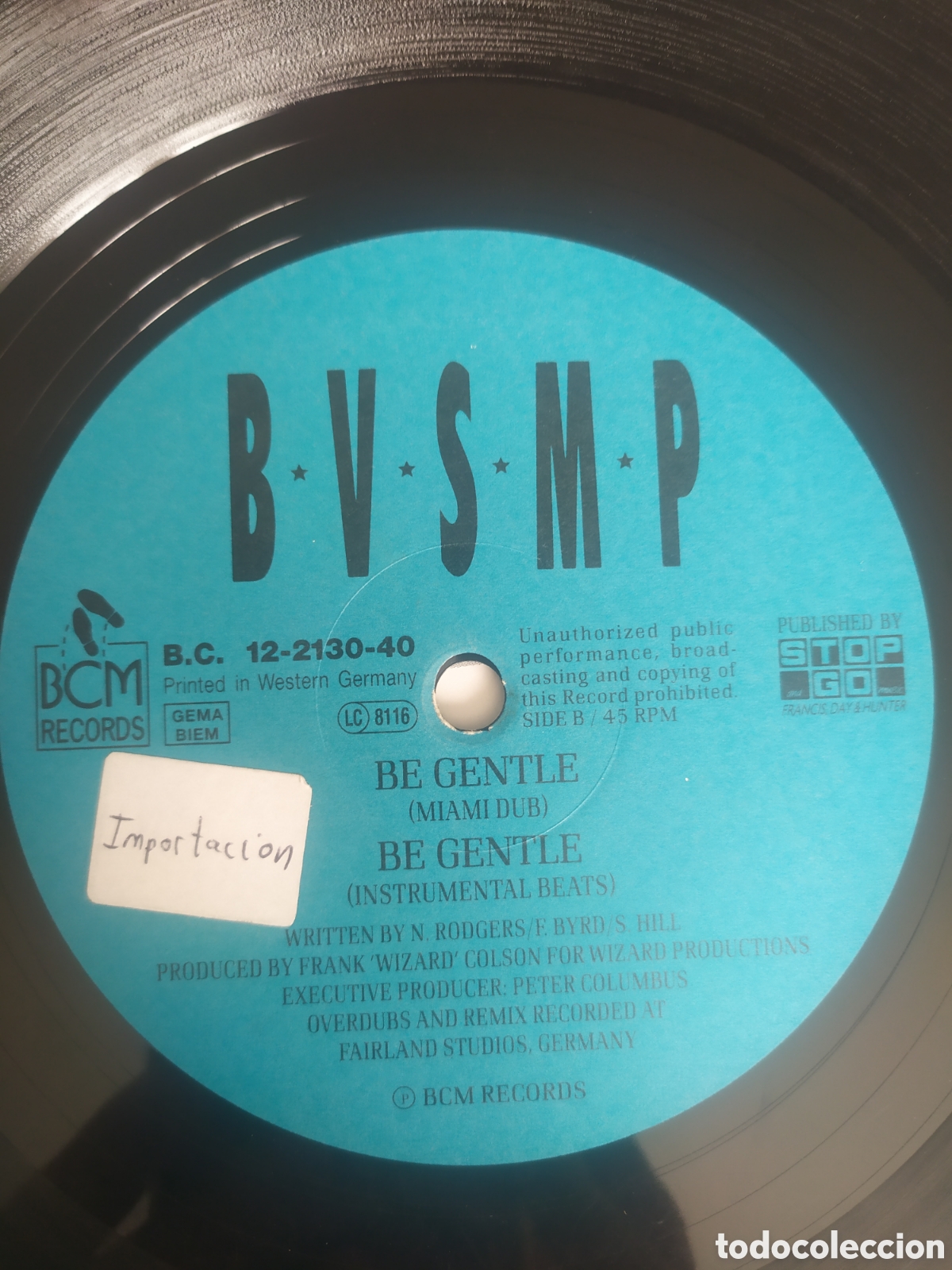 Discos de vinilo: Maxi single BVSMP. Be gentle - Foto 4