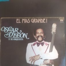Discos de vinilo: ÓSCAR DE LEÓN Y SU ORQUESTA LP EL MÁS GRANDE. Lote 400957634