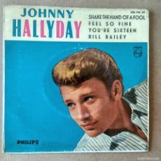 Discos de vinilo: JOHNNY HALLYDAY ‎– SHAKE THE HAND OF A FOOL - EP. Lote 400968739