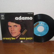 Discos de vinilo: ADAMO 7'' MEGA RARE VINTAGE PROMO SPAIN 1973. Lote 400981344