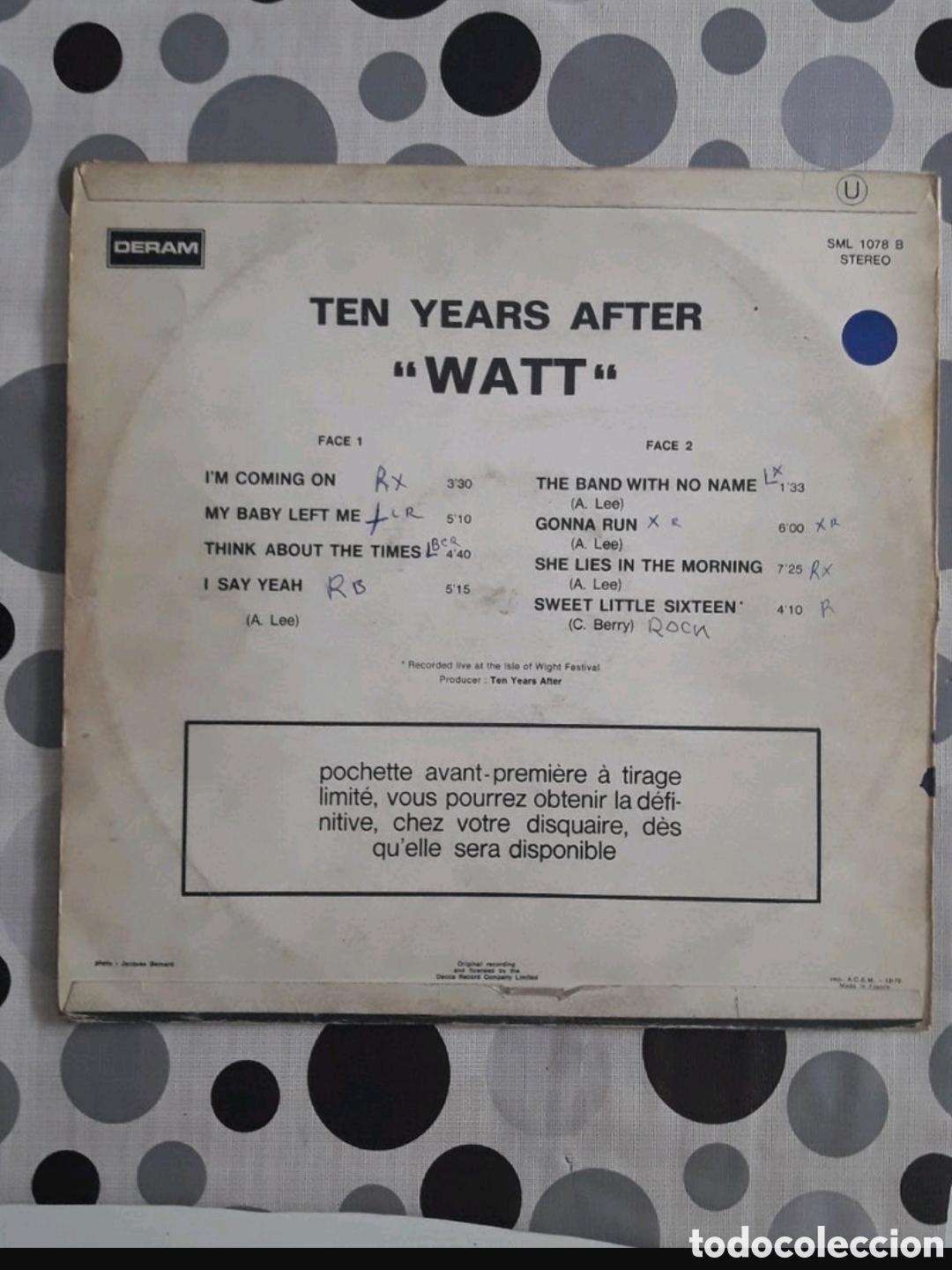 Discos de vinilo: Lp Ten Years After. Watt. Edici&oacute;n limitada - Foto 2