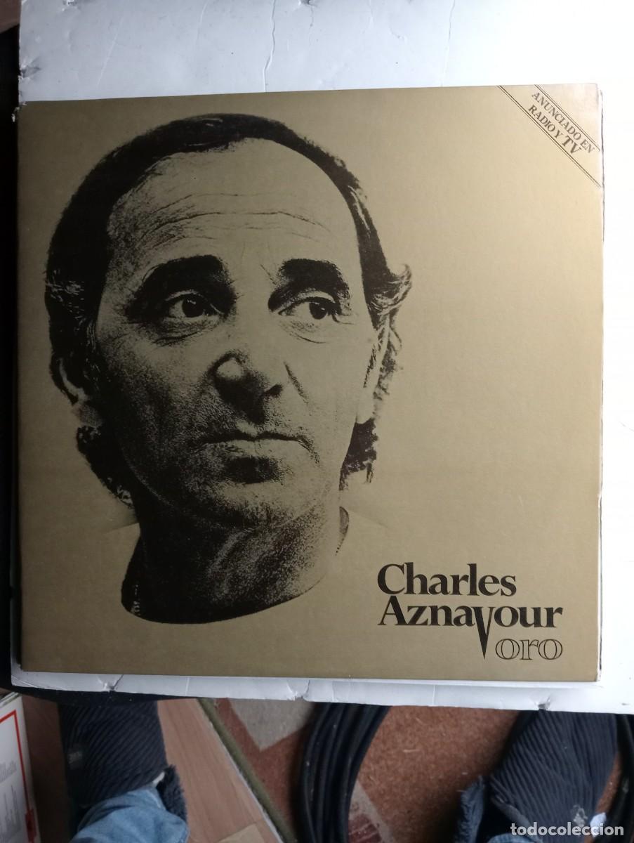 Discos de vinilo: Charles Aznavour &lrm;&ndash; Oro 1982 pop chanson 2 lps gatefold - Foto 1