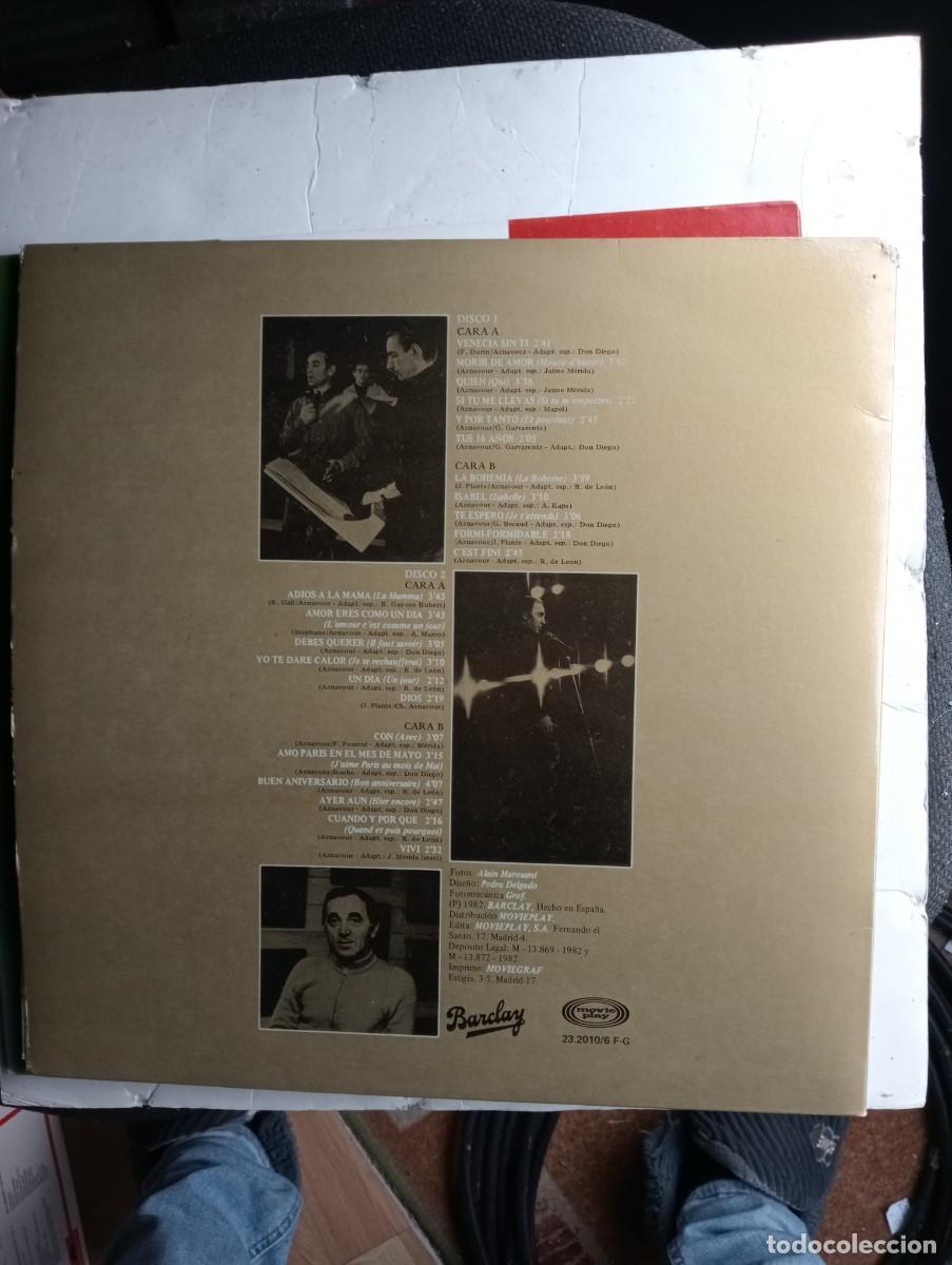 Discos de vinilo: Charles Aznavour &lrm;&ndash; Oro 1982 pop chanson 2 lps gatefold - Foto 3