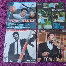 Discos de vinilo: LOTE TOM JONES 4 X VINYL 7” SINGLE EP SPAIN. Lote 401026699