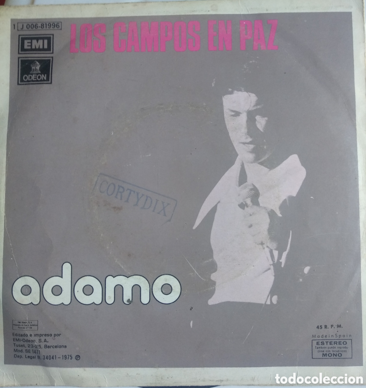 Discos de vinilo: *ADAMO, ES MI VIDA, SPAIN, ODEON, 1975, LCS.1 - Foto 2