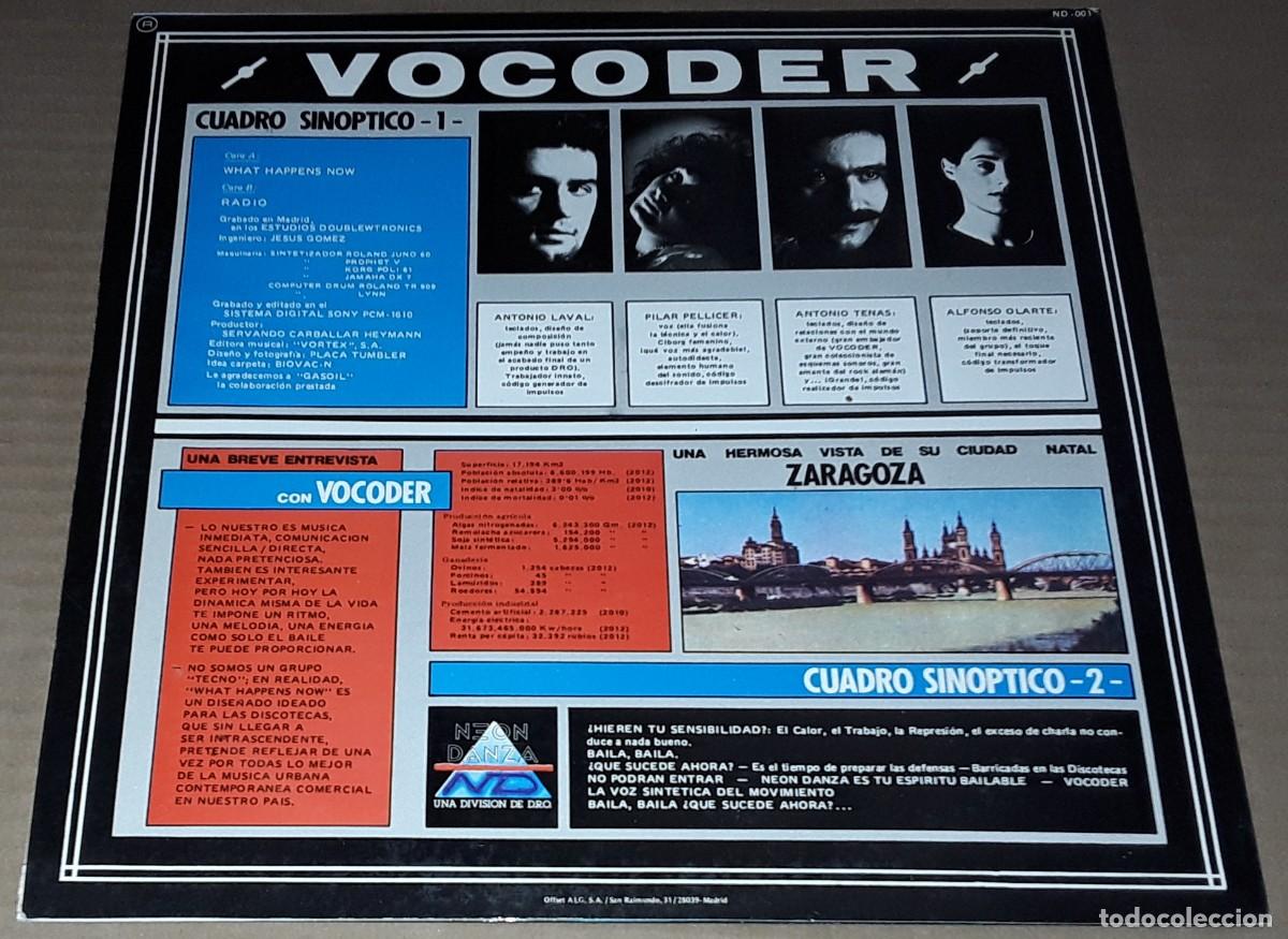 Discos de vinilo: MAXI - VOCODER - &iquest; QUE SUCEDE AHORA ? - Foto 2