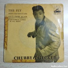 Discos de vinilo: EP 7” CHUBBY CHECKER 1962 THE FLY + LET'S TWIST AGAIN+2. Lote 401054359