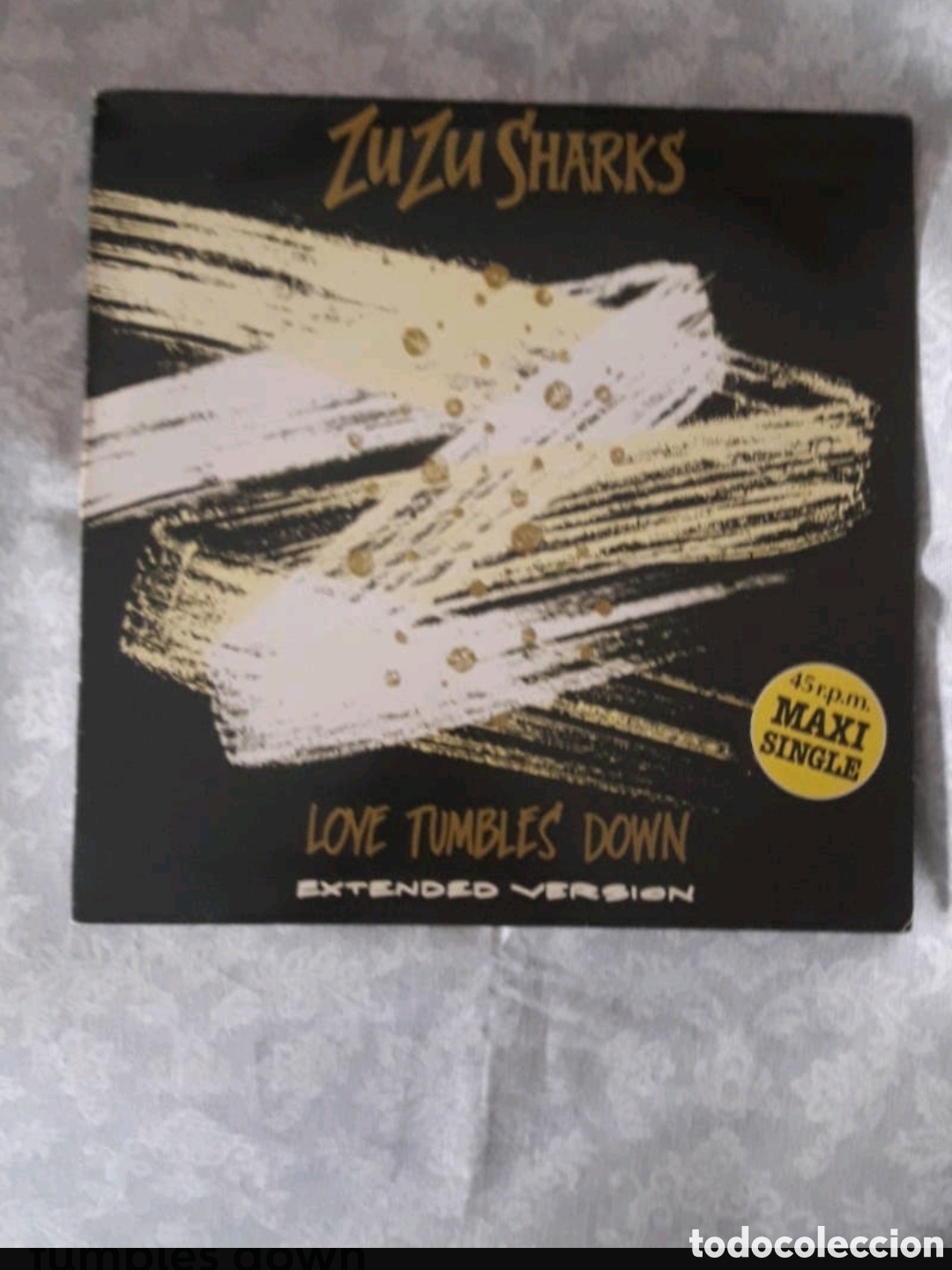 Discos de vinilo: Maxi single Zu Zu Sharks. Love tumbles down (Extended version) - Foto 1