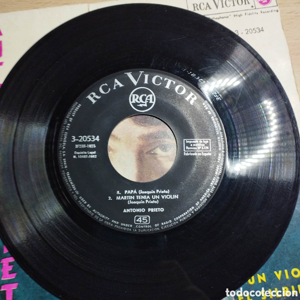 Discos de vinilo: EP 7&rdquo; Antonio Prieto 1962 Papa +3 - Foto 5