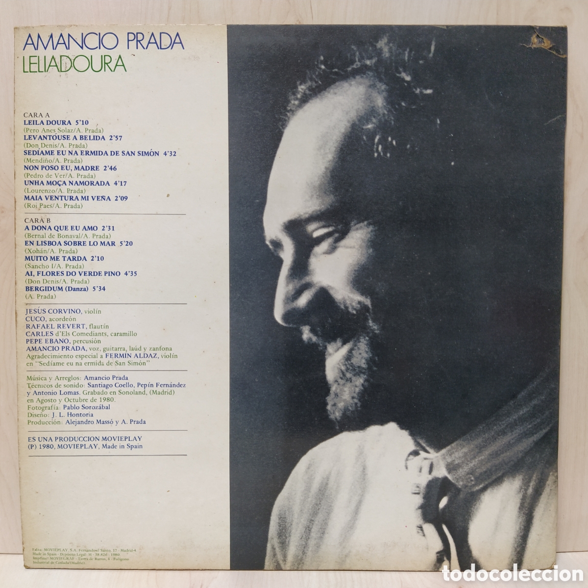 Discos de vinilo: Amancio Prada - Leliadoura (LP, Album) - Foto 2